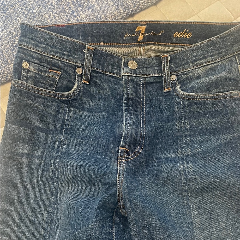 7 for all man kind Blue Women's Jeans with Eyelet rivet Detail - Picture 2 of 8